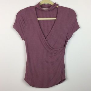 Rainbows & Cupcakes - Faux Wrap Short Sleeve Tee